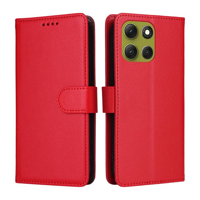 Bild 2,  Motorola Moto G86 Power / G86 5G Fodral Läder Röd - Teknikhallen.se