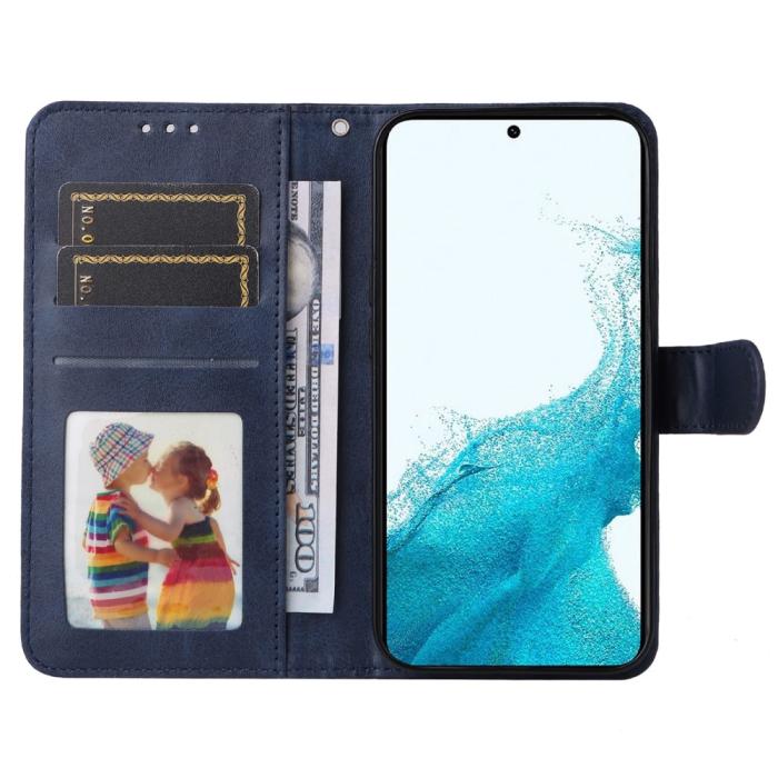 Bild 2,  Samsung Galaxy A34 5G Fodral Läder Blå - Teknikhallen.se