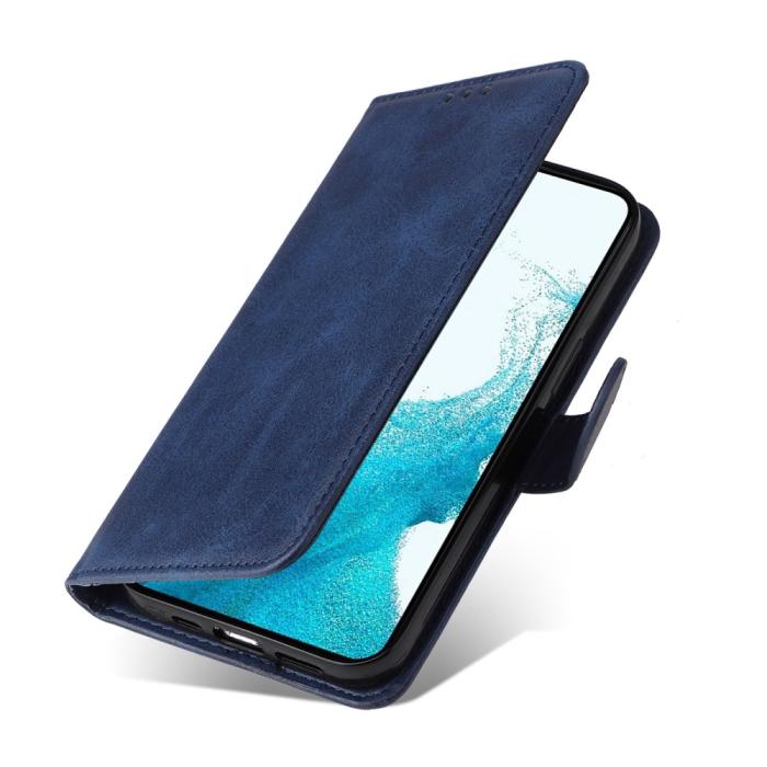 Bild 5,  Samsung Galaxy A34 5G Fodral Läder Blå - Teknikhallen.se