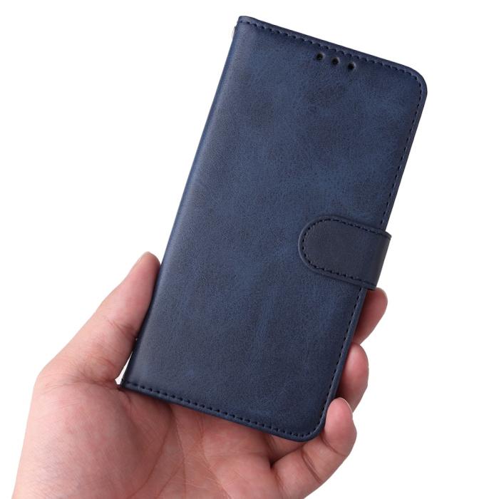 Bild 6,  Samsung Galaxy A34 5G Fodral Läder Blå - Teknikhallen.se