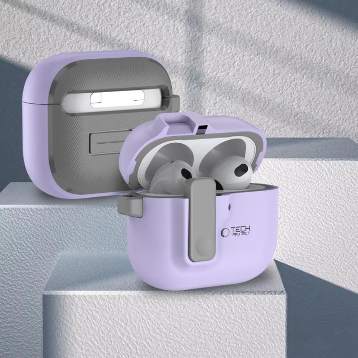 Bild 3, Tech-Protect Tech-Protect AirPods 4 Skal Slim Hook Lavender - Teknikhallen.se
