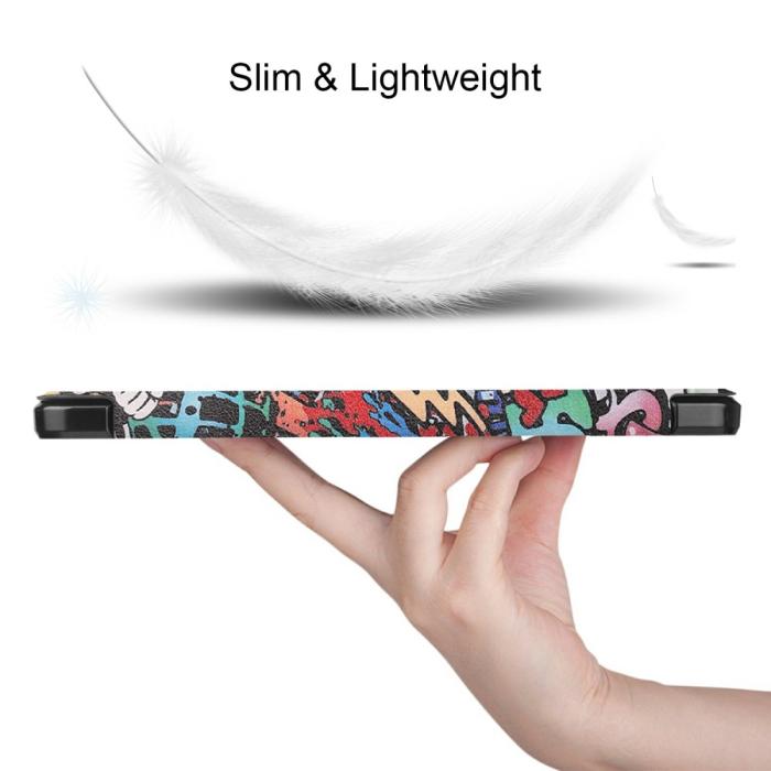 Bild 6,  Samsung Galaxy Tab S7 Plus / Tab S8 Plus Fodral Tri-Fold Pennhållare - Teknikhallen.se