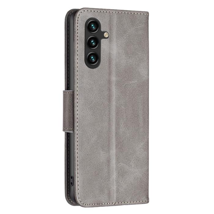 Bild 5,  Samsung Galaxy A35 5G Fodral Shark Läder Grå - Teknikhallen.se