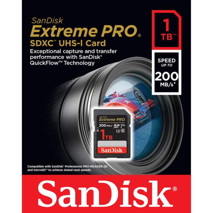 Bild 2, SanDisk SanDisk SDXC Extreme Pro 1 TB 200MB/s UHS-I - Teknikhallen.se