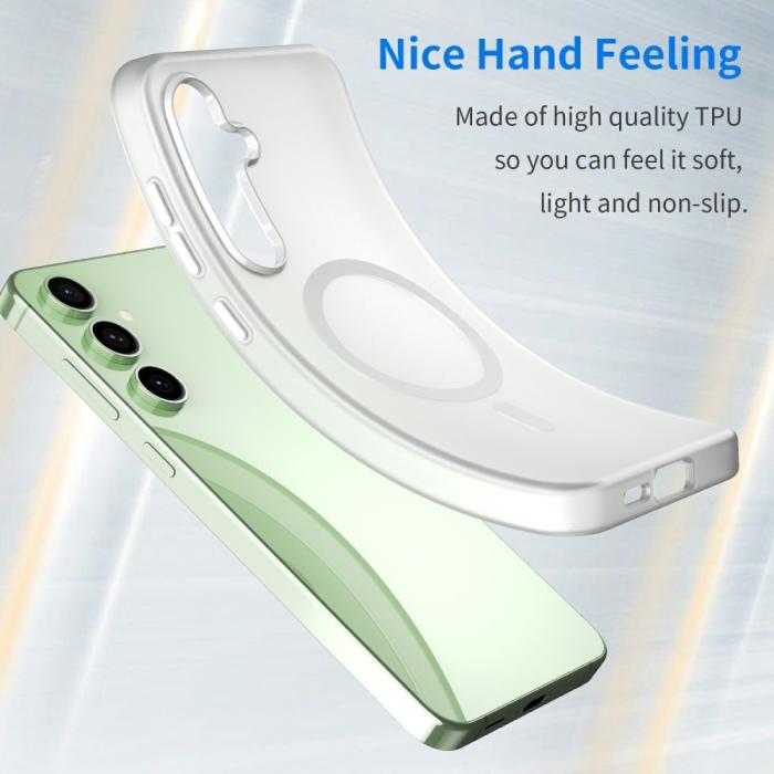 Bild 4,  Samsung Galaxy S24 FE Skal MagSafe Slim Matt Vit - Teknikhallen.se