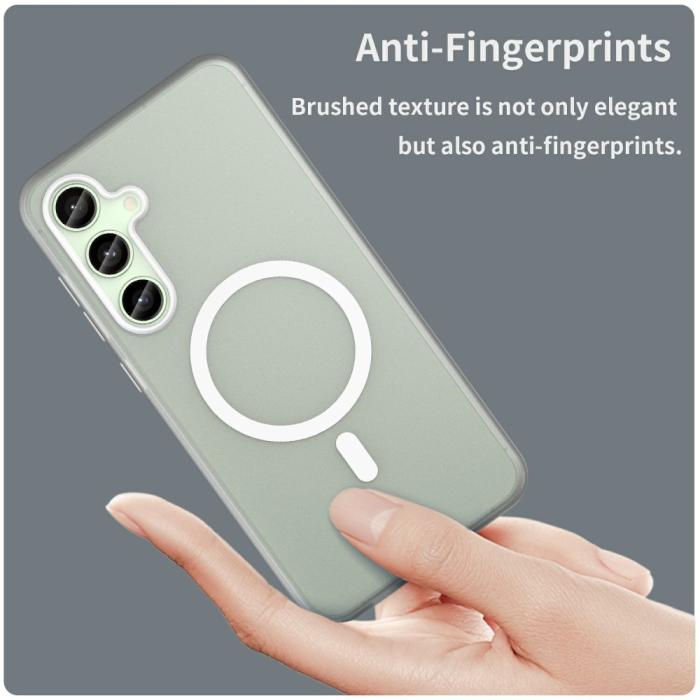Bild 5,  Samsung Galaxy S24 FE Skal MagSafe Slim Matt Vit - Teknikhallen.se