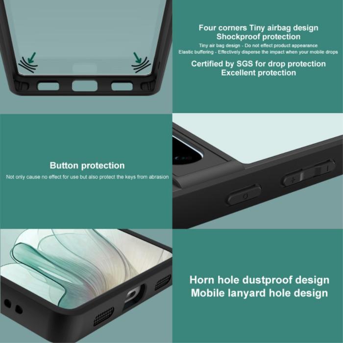 Bild 6, IMAK IMAK Nothing Phone 3a Pro Skal Hybrid Transparent/Svart - Teknikhallen.se