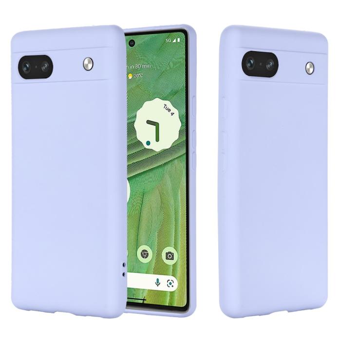 Bild 2,  Google Pixel 7A Skal Liquid Silikon Med Strap Lila - Teknikhallen.se