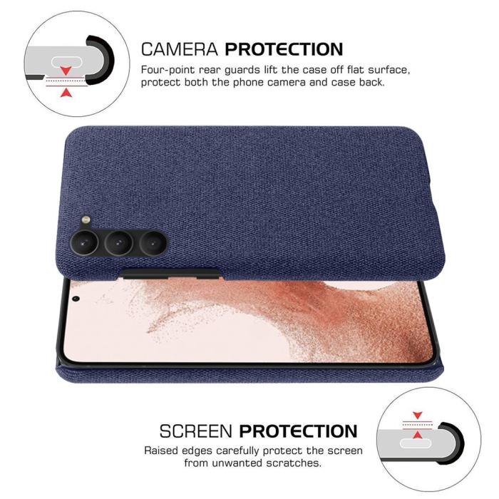 Bild 5, KSQ KSQ Samsung Galaxy S23 Plus Skal Tygbelagt Blå - Teknikhallen.se