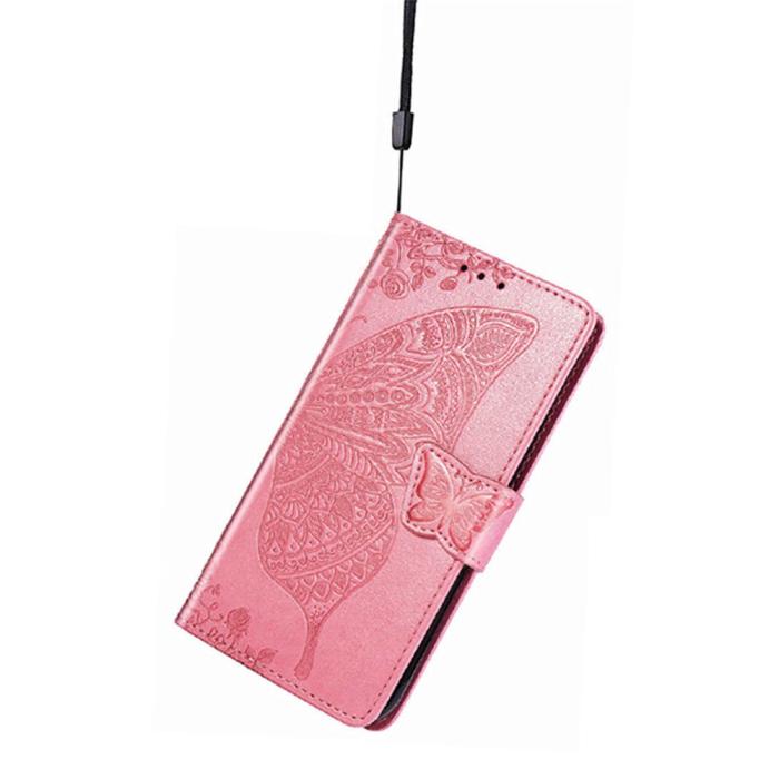 Bild 4,  Samsung Galaxy A16 Fodral Med Fjäril Tryck Rosa - Teknikhallen.se