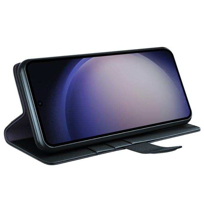 Bild 3,  Samsung Galaxy S24 Ultra Fodral Premium Äkta Läder Svart - Teknikhallen.se