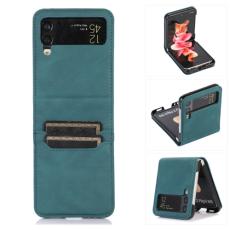  Samsung Galaxy Z Flip 4 Skal L&auml;der Kortfack Gr&ouml;n - Teknikhallen.se