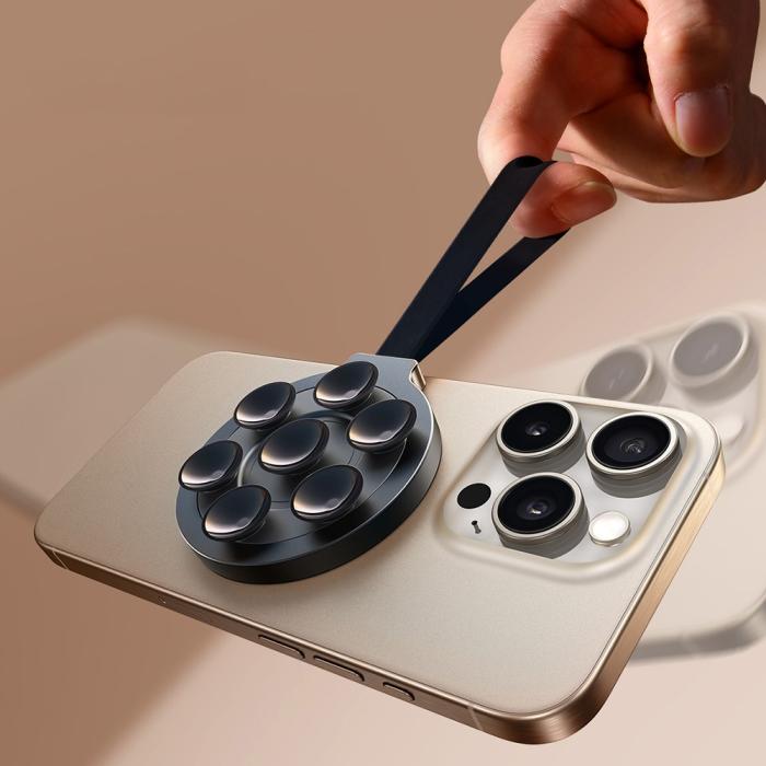 Bild 5, JOYROOM Joyroom MagSafe Mobilhållare Väggmonterad Sugkopp Svart - Teknikhallen.se