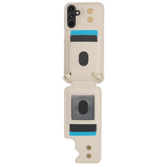 Bild 2,  Samsung Galaxy S26 Skal Multifunktionellt Läder Beige - Teknikhallen.se