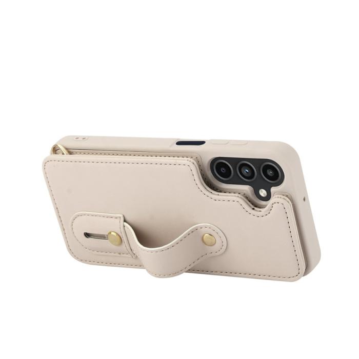 Bild 3,  Samsung Galaxy S26 Skal Multifunktionellt Läder Beige - Teknikhallen.se