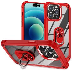  iPhone 15 Pro Max Skal Shockproof Ring Hybrid R&ouml;d - Teknikhallen.se