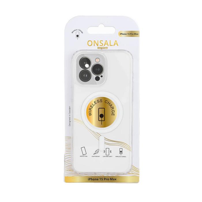Bild 2, Onsala ONSALA iPhone 15 Pro Max Skal MagSafe TPU Transparent - Teknikhallen.se