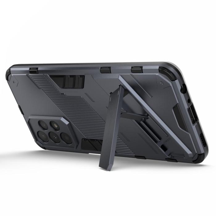 Bild 4,  Samsung Galaxy A23 5G Skal Shockproof Hybrid Kickstand Grå - Teknikhallen.se