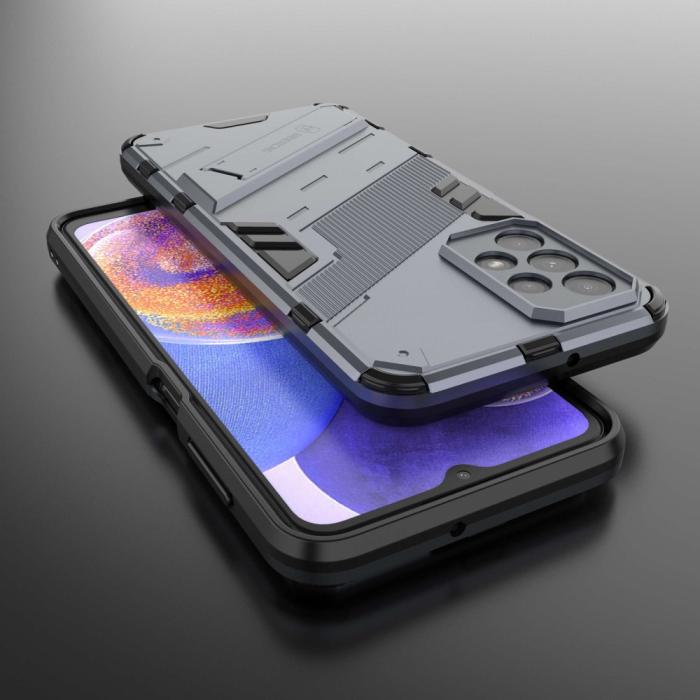Bild 6,  Samsung Galaxy A23 5G Skal Shockproof Hybrid Kickstand Grå - Teknikhallen.se