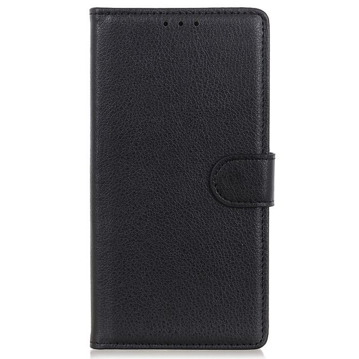 Bild 6,  Samsung Galaxy S23 Ultra Fodral Litchi Läder Svart - Teknikhallen.se