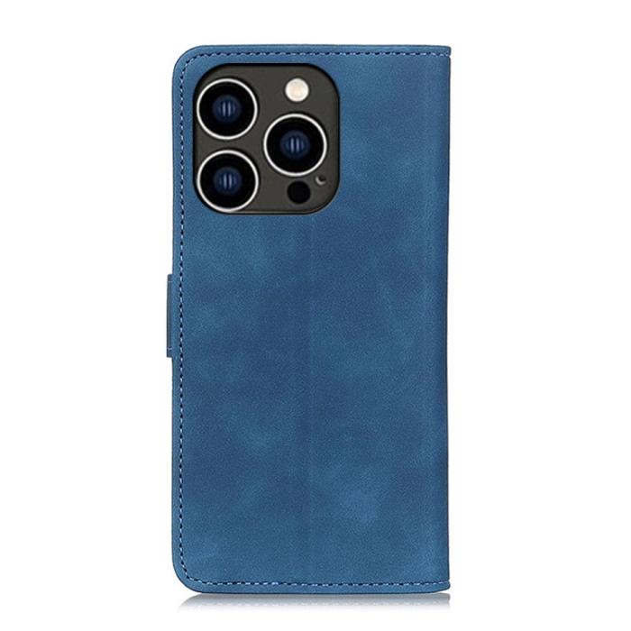 Bild 3, KHAZNEH KHAZNEH iPhone 15 Pro Fodral Retro Läder Blå - Teknikhallen.se