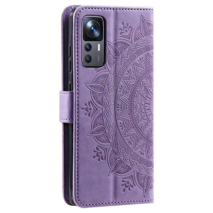 Bild 6,  Xiaomi 12T / 12T Pro Fodral Mandala Läder Lila - Teknikhallen.se