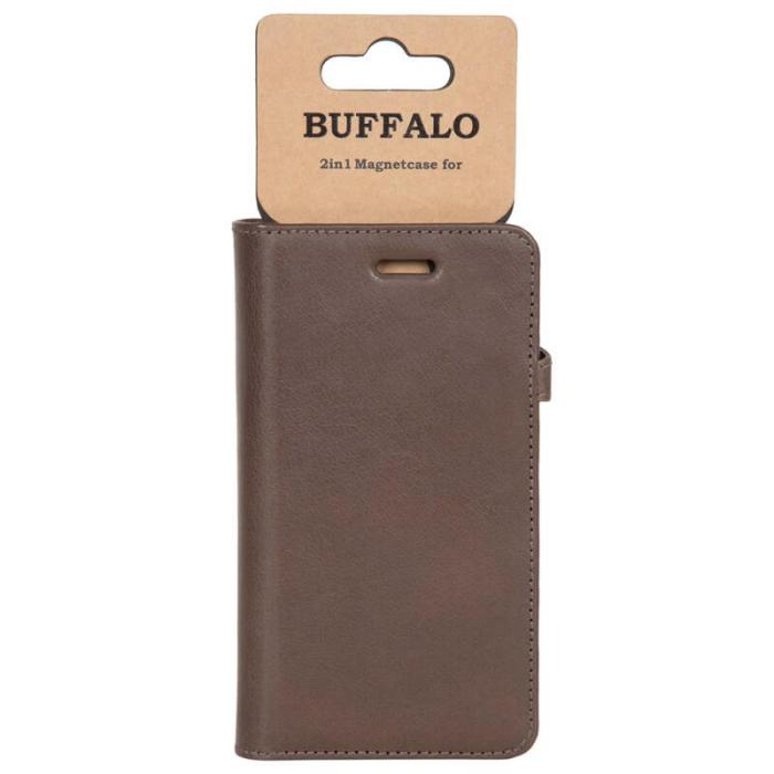 Bild 2, Buffalo Buffalo Samsung Galaxy S9 Plus Fodral 2in1 Äkta Läder Brun - Teknikhallen.se
