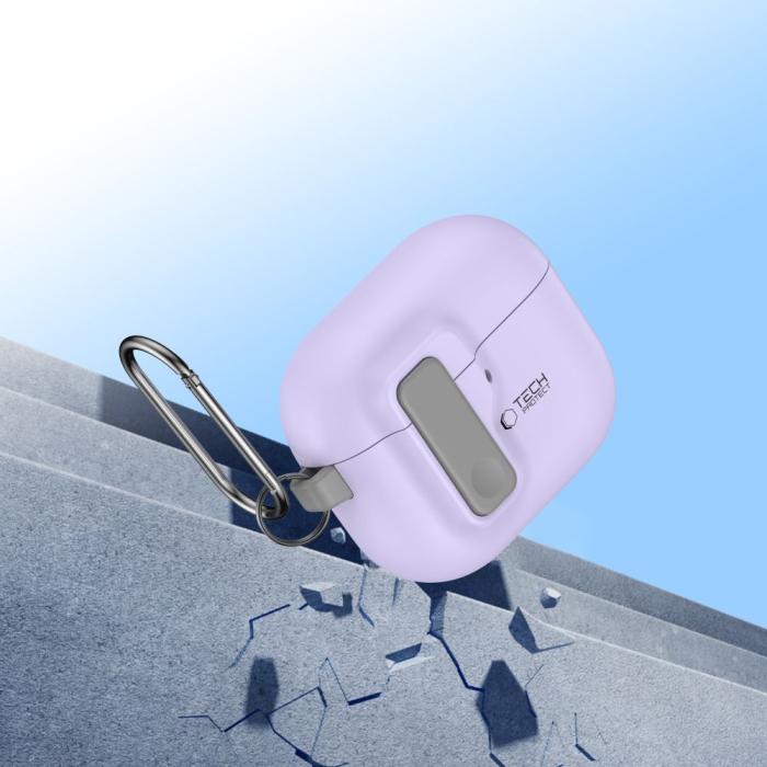 Bild 6, Tech-Protect Tech-Protect AirPods 4 Skal Slim Hook Lavender - Teknikhallen.se