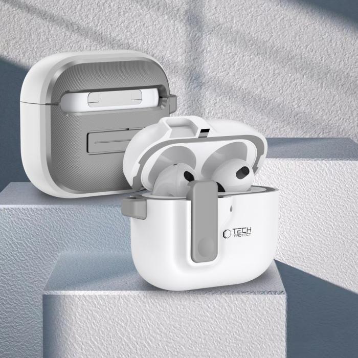 Bild 3, Tech-Protect Tech-Protect AirPods 4 Skal Slim Hook Vit - Teknikhallen.se
