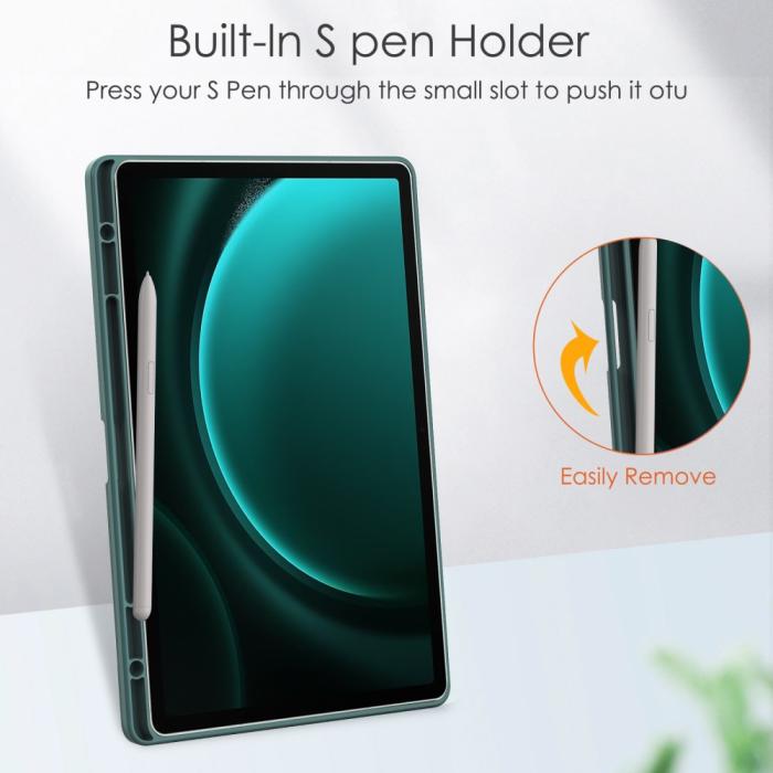 Bild 5,  Galaxy Tab S9 FE Plus Fodral Hybrid Pennhållare Gr - Teknikhallen.se