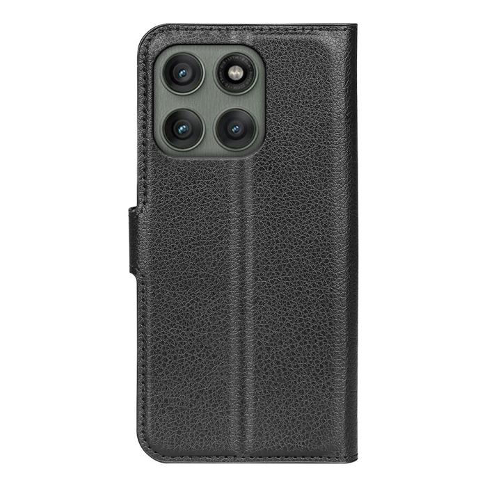 Bild 3,  Motorola Edge 60 Pro Fodral Litchi Läder Svart - Teknikhallen.se