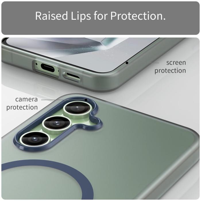 Bild 6,  Samsung Galaxy S24 FE Skal MagSafe Slim Matt Mörk Blå - Teknikhallen.se