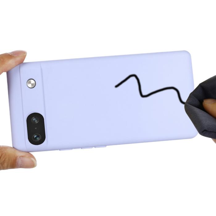 Bild 5,  Google Pixel 7A Skal Liquid Silikon Med Strap Lila - Teknikhallen.se