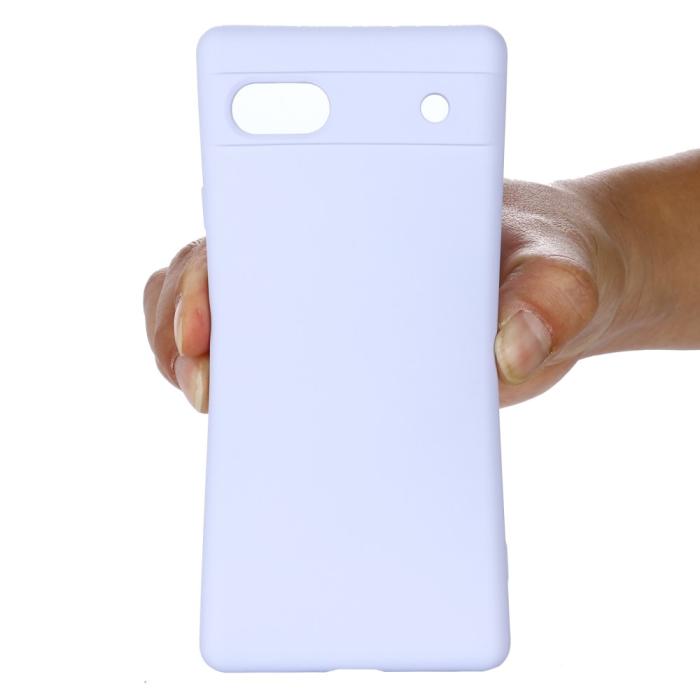 Bild 6,  Google Pixel 7A Skal Liquid Silikon Med Strap Lila - Teknikhallen.se