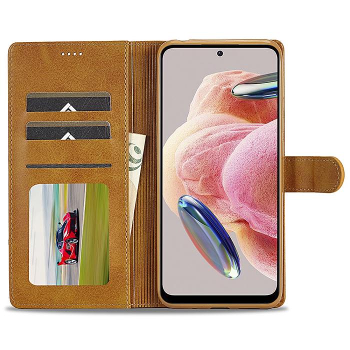 Bild 2, LC.IMEEKE LC.IMEEKE Xiaomi Redmi Note 12 4G Fodral Läder Brun - Teknikhallen.se