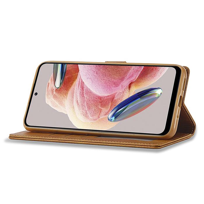 Bild 3, LC.IMEEKE LC.IMEEKE Xiaomi Redmi Note 12 4G Fodral Läder Brun - Teknikhallen.se