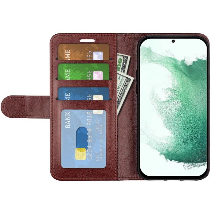 Bild 2,  Samsung Galaxy S23 Plus Fodral Crazy Horse Brun - Teknikhallen.se