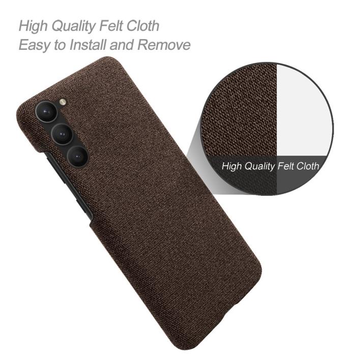 Bild 4, KSQ KSQ Samsung Galaxy S23 Plus Skal Tygbelagt Brun - Teknikhallen.se