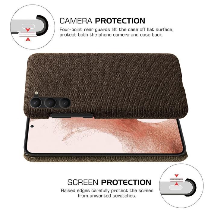 Bild 5, KSQ KSQ Samsung Galaxy S23 Plus Skal Tygbelagt Brun - Teknikhallen.se