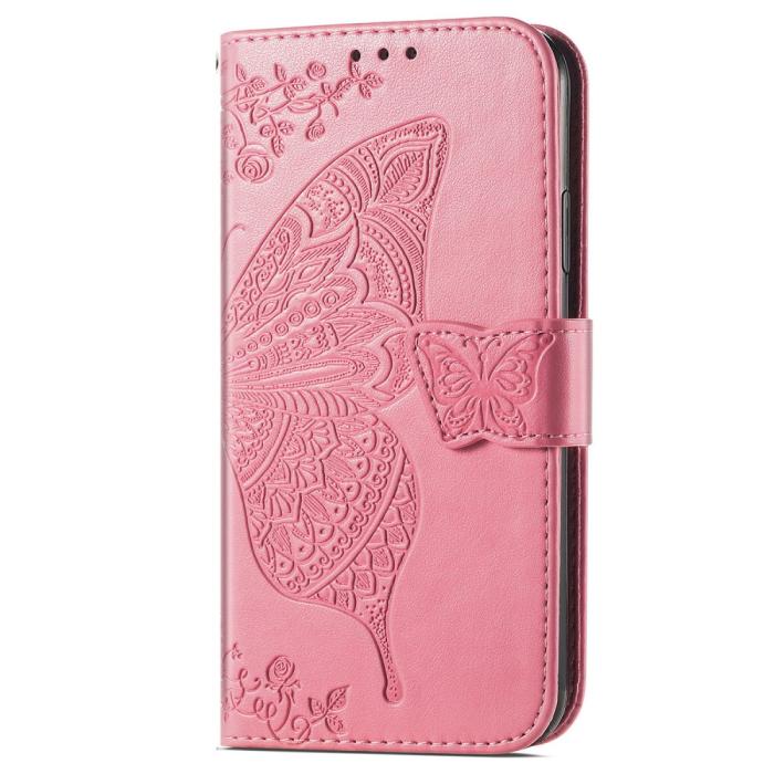 Bild 6,  Samsung Galaxy A16 Fodral Med Fjäril Tryck Rosa - Teknikhallen.se
