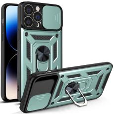  iPhone 14 Pro Skal CamShield Hybrid Ring Gr&ouml;n - Teknikhallen.se