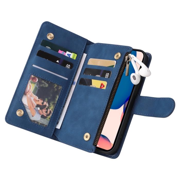 Bild 6,  iPhone 14 Pro Fodral Flerfack Multifunktionell Blå - Teknikhallen.se