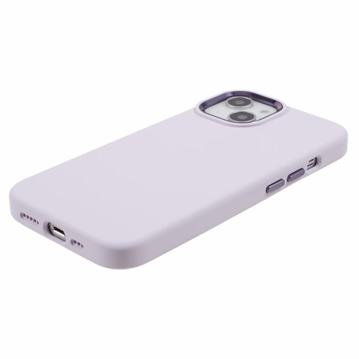 Bild 4,  iPhone 15 Plus Skal Liquid Silikon AluLens Ljus Lila - Teknikhallen.se