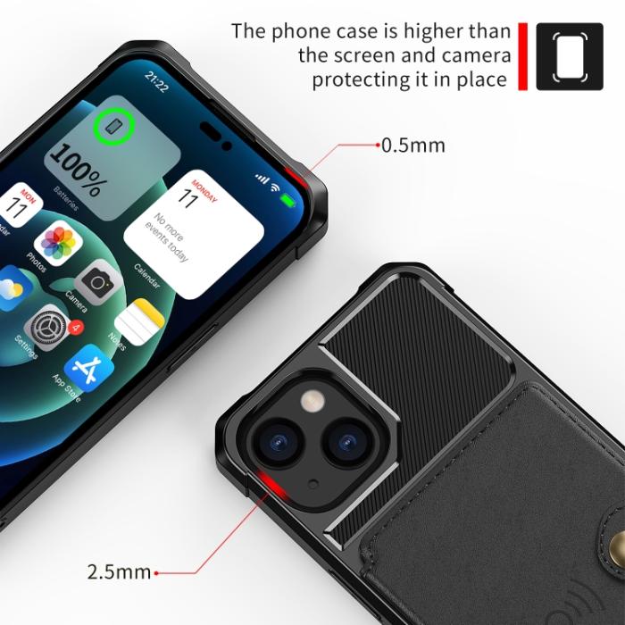 Bild 5,  iPhone 14 Skal Med Magnetiskt Plånbok Svart - Teknikhallen.se