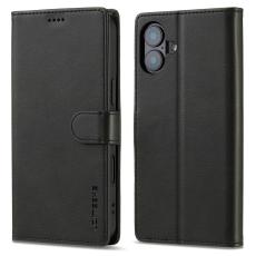 LC.IMEEKE LC.IMEEKE iPhone 16 Fodral L&auml;der Svart - Teknikhallen.se