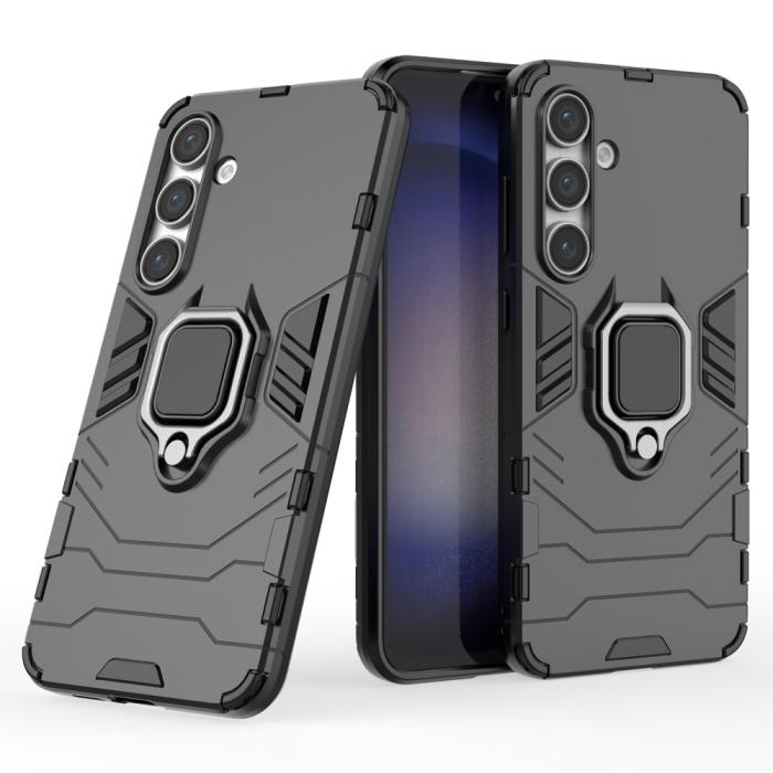 Bild 2,  Samsung Galaxy S24 FE Skal Hybrid Armor Ring Svart - Teknikhallen.se