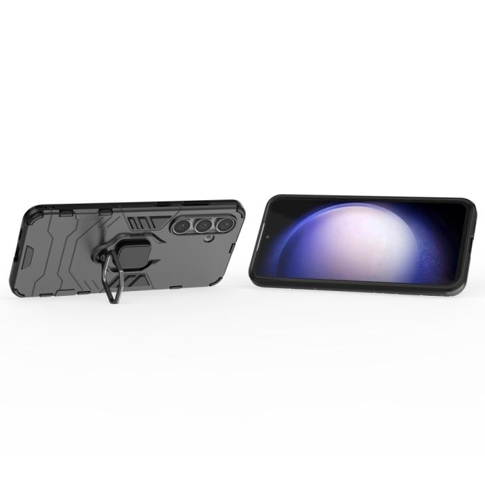 Bild 3,  Samsung Galaxy S24 FE Skal Hybrid Armor Ring Svart - Teknikhallen.se