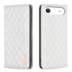 BINFEN BINFEN iPhone Air Fodral Diamond Flip L&auml;der Vit - Teknikhallen.se