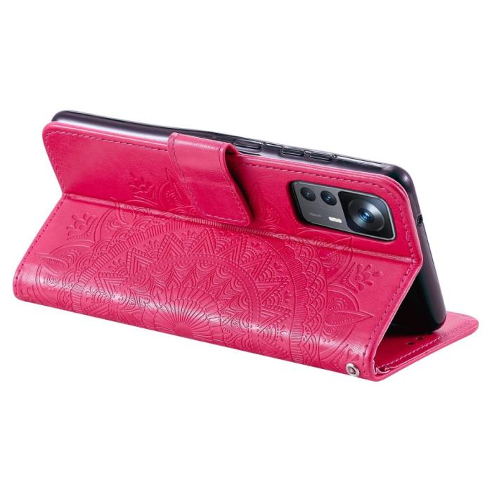 Bild 4,  Xiaomi 12T / 12T Pro Fodral Mandala Läder Rosa - Teknikhallen.se