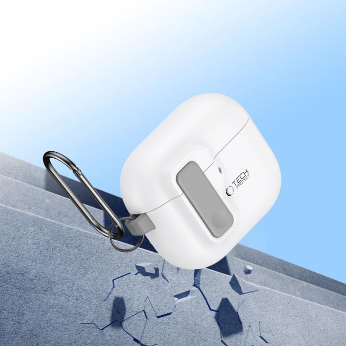 Bild 6, Tech-Protect Tech-Protect AirPods 4 Skal Slim Hook Vit - Teknikhallen.se